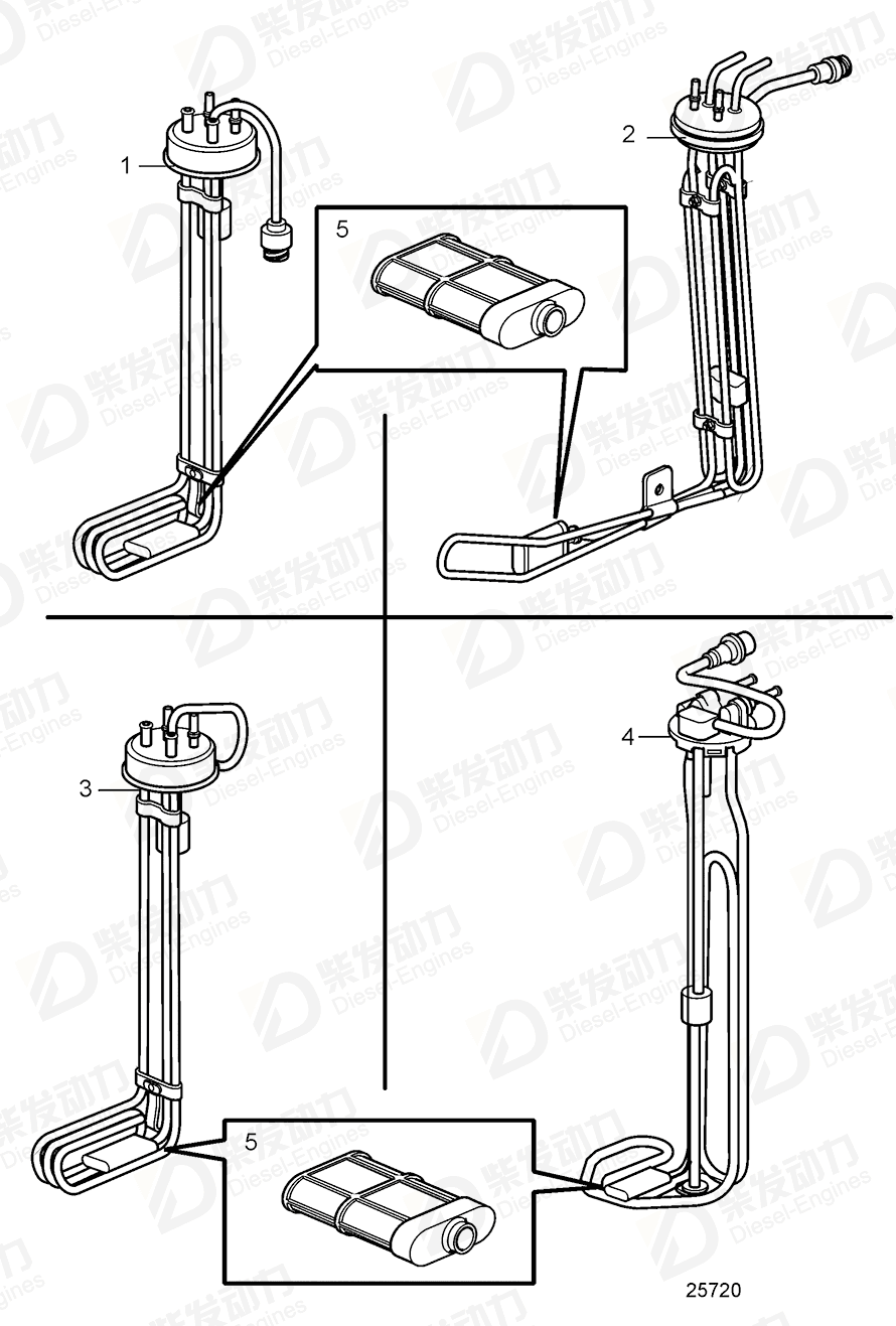 VOLVO Tankarmatur 21596908 Drawing